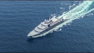 Crescent Yacht 135m Lürssen Project Thunder sea trials  4K [upl. by Othelia]