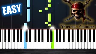 Hes a Pirate  EASY Piano Tutorial by PlutaX [upl. by Clarence67]