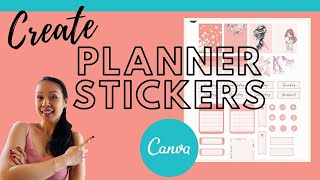 How To Create Planner Stickers On Canva [upl. by Aimekahs]