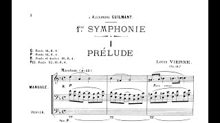 Louis Vierne  Symphonie No1 Op14 Score Video [upl. by Limak153]