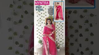 Myntra net  georgette saree unboxing [upl. by Bringhurst]