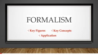 Formalism  Main Figures Key Concepts and Application Literary Criticism [upl. by Rattan]