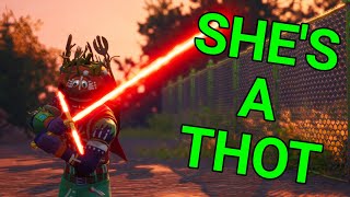 IF SHE BREATHES SHES A THOT Fortnite [upl. by Nailimixam]