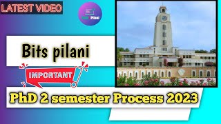 PhD 2 semester admission process 2023full videoTech4Pilani [upl. by Yenwat353]