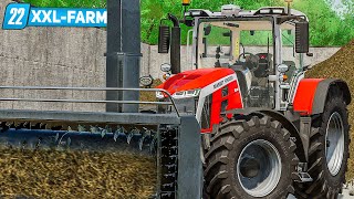 LS22 XXL Farm 8 SILAGE mit der Fräse entnehmen und große Pläne  FARMING SIMULATOR 22 [upl. by Adnamal]