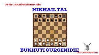 Mikhail Tal’s Legendary Attack vs Gurgenidze  1957 USSR Chess [upl. by Lusar]