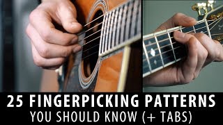 25 Fingerpicking Patterns In 5 Minutes tabs [upl. by Terb]