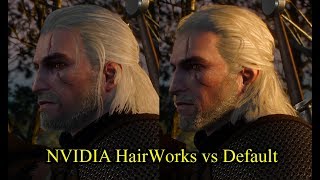 Witcher 3 HairWorks onoff comparison [upl. by Amieva]