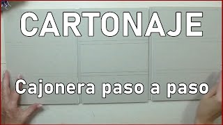 Cajonera de cartón  Tutorial paso a paso parte 12 [upl. by Acirtap]