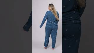 Pijama Plus Size Feminino em Viscolycra  Estampa Charmosa e Conforto para Dias Frios pijamaplus [upl. by Seiber44]