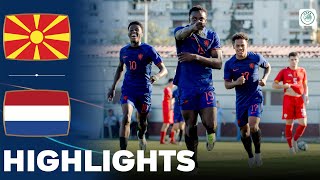 Netherlands vs North Macedonia  Highlights  U21 Euro Qualification 12092023 [upl. by Mlawsky]