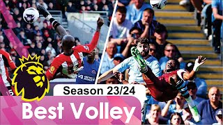 The best Volley goals from Season 202324  EPL  Premier League  Garnacho  Kudus  White epl [upl. by Calendra]