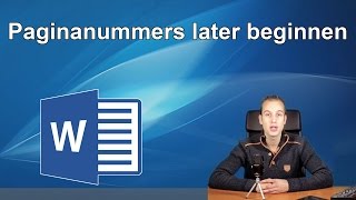 Word Paginanummers later beginnen [upl. by Mosley]