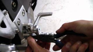 How to Install MFW Adjustable Motorcycle Footpegs [upl. by Nomzed]