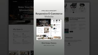 ECommerce Landing Page Using HTML CSS amp JavaScript webdevelop htmlcsstutorial webdesign [upl. by Silvana]