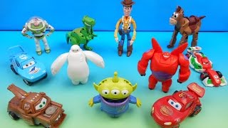 DISNEY PIXAR HATCH N HEROES TOY STORY BIG HERO 6 CARS FULL SET OF 11 TOYS VIDEO REVIEW [upl. by Llij]