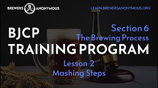 BJCP Training Section 6 The Brewing Process  Lesson 2 Mashing Steps [upl. by Cirillo642]