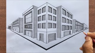 How to Draw a Town in 2Point Perspective [upl. by Millford743]