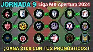 PRONÓSTICOS Liga MX APERTURA 2024 Jornada 9 [upl. by Trojan94]