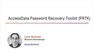 AccessData Skills AccessData Password Recovery Toolkit PRTK Course Preview [upl. by Uird]