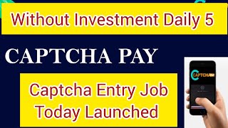 Captcha pay New Captcha typing Entry Job without investment full plan details captchaentryjob [upl. by Lenard]