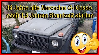 36 Jahre alte Mercedes GKlasse 300 GD W 460 DieselMotor OM617 nach 15 Jahren Standzeit starten [upl. by Aetnahs]