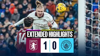 EXTENDED HIGHLIGHTS  Aston Villa 10 Man City  Defeat at Villa Park [upl. by Bonnee]