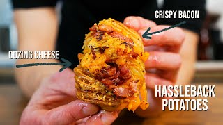 Cheese amp Bacon Loaded Crispy Hassleback Potatoes  You Have To Try This Recipe [upl. by Mandell]