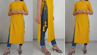 New Kurti Design Cutting and Stitchinglatest side Dori Kurti CuttingSuit Kurti Design 2023 [upl. by Ednalrym729]