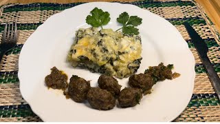 Gratin de Blettes et boulettes de viande hâchée pour le dîner [upl. by Rellia]