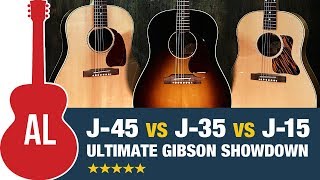 J45 vs J35 vs J15  Ultimate Slope Shoulder Gibson Comparison [upl. by Omura]