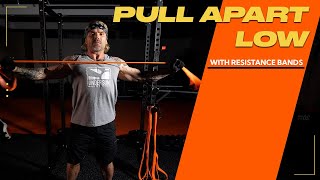 Awesome Resistance Bands Back Exercise The Low PullApart [upl. by Atikal]