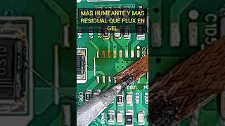 desoldando C Integrado SMD y limpieza con Resina Colofonia de pino comun resultado [upl. by Yetty]