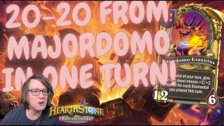 2020 FROM MAJORDOMO IN ONE TURN HEARTHSTONE BATTLEGROUNDS [upl. by Ettelegna768]