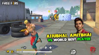 Ajjubhai94 and Amitbhai vs World Best Player Clash Squad OverPower Gameplay  Garena Free Fire [upl. by Yluj]