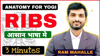 Ribs  Anatomy in hindi  RamMahalle  for Yoga teachers [upl. by Ennaeiluj]