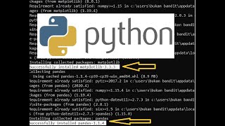 Install matplotlib amp Pandas Python [upl. by Muriah836]