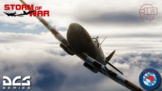 DCS WW2  First Virtual Reality Spitfire Combat Video [upl. by Nagaek975]