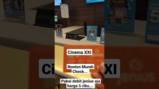 Promo nonton murah Cinema XXI pakai debit jenius 5 ribu shorts [upl. by Edelson]