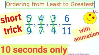 Ordering Fractions From Least to Greatest  How to Arrange Fractions in Ascending Order  Fractions [upl. by Starlene428]