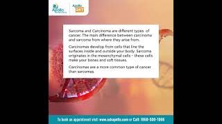 What is the difference between a Sarcoma and Carcinoma  Apollo Hospitals [upl. by Accisej]