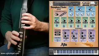 AKAI EWI4000s EWI5000 and NI Kontakt Alto Saxophone sound library woodwind orchestral vst [upl. by Gazzo]