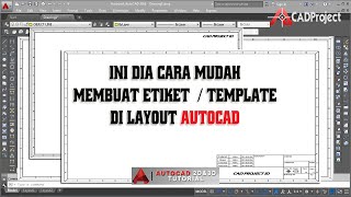 CARA MEMBUAT ETIKET DI AUTOCAD‼ [upl. by Airetnahs546]