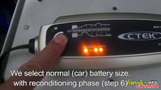 CTEK MXS 50 Charger Review part 2 of 2 setup charging and result [upl. by Clementina448]