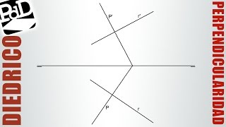 Perpendicularidad en sistema diédrico Primeros conceptos [upl. by Porty211]