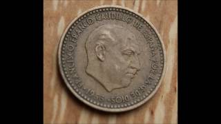 1 Peseta Francisco Franco 1953 61 Spain [upl. by Olemrac]