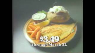 1981 Dennys Diner Trout Dinner Commercial [upl. by Ettevahs]