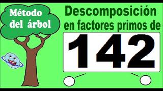 Descomposición en factores primos de 142 Descomponer 142 en factores primos con el método del árbol [upl. by Qahsi884]