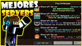 TOP 5 MEJORES SERVIDORES SURVIVAL DE MINECRAFT NO PREMIUM 18  119X  REVIEW en ESPAÑOL [upl. by Elleron]