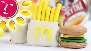 DIY  Jak zrobić Zestaw Happy Meal z McDonalds z ciastoliny Play Doh Fast food [upl. by Llevart645]